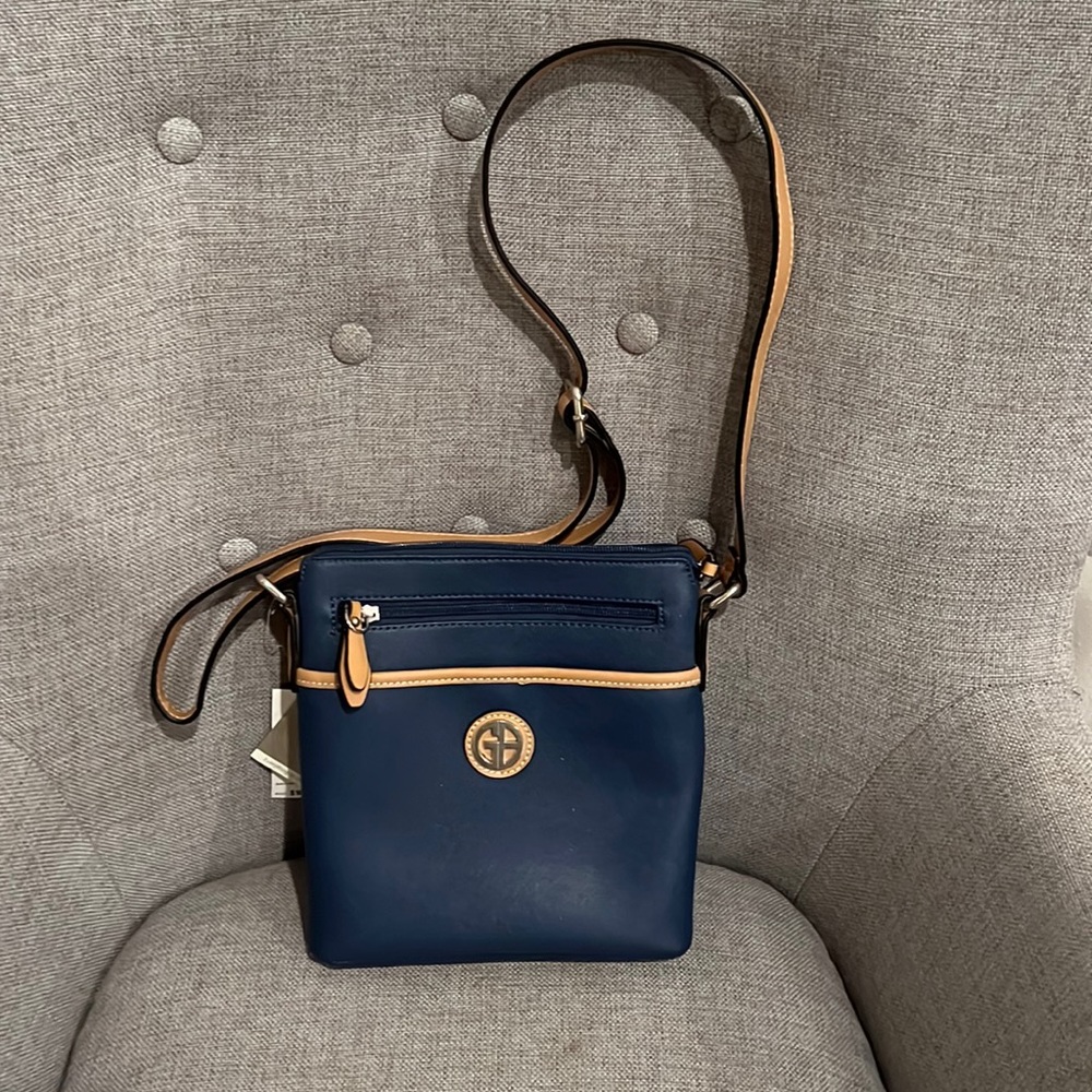 Navy cross body purse